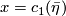 x=c_1(\bar\eta)