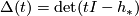 \Delta(t)=\det(tI-h_*)