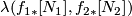 \lambda(f_{1*}[N_1],f_{2*}[N_2])