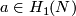 a \in H_1(N)