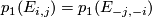 p_1(E_{i,j})=p_1(E_{-j,-i})