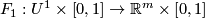 F_1:U^1\times [0, 1] \to \mathbb R^m \times [0, 1]