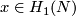 x\in H_1(N)