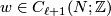 w \in C_{\ell+1}(N;\mathbb{Z})