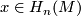 x\in H_n(M)