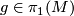 g\in\pi_1(M)