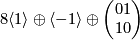 8\langle 1\rangle\oplus\langle-1\rangle\oplus\left(\begin{array}{cc}0&1\\1&0\end{array}\right)