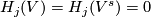 H_j(V)=H_j(V^s)= 0