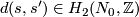 d(s,s')\in H_2(N_0, \mathbb Z)