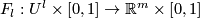 F_l:U^l\times [0, 1] \to \mathbb R^m \times [0, 1]